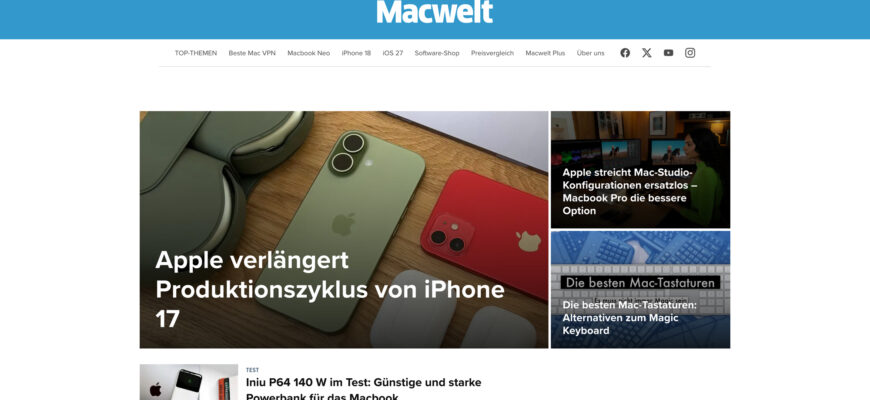 Как настроить Macwelt.de как источник новостей в Google