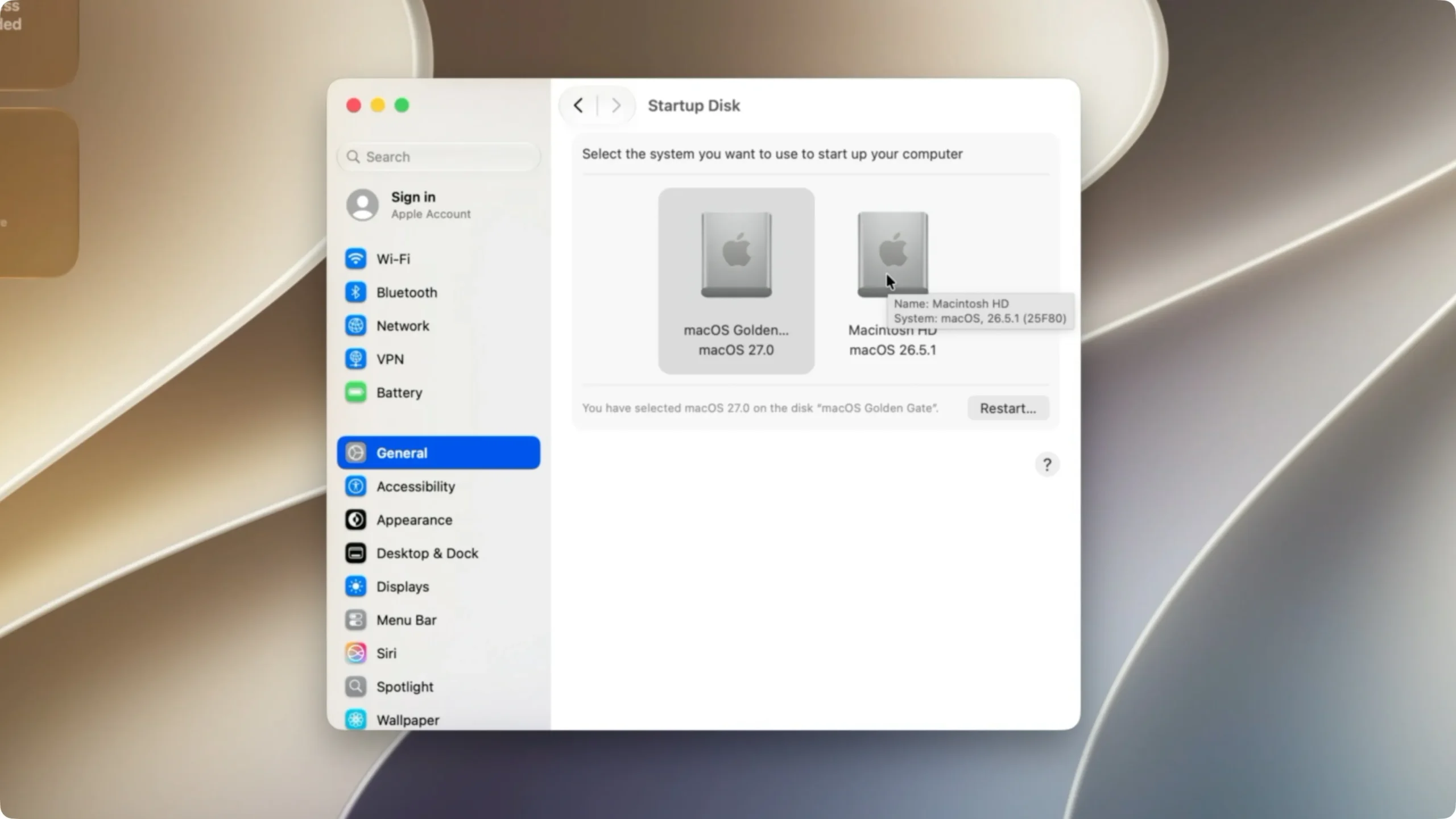 Как установить macOS Golden Gate и Tahoe на одном Mac 5