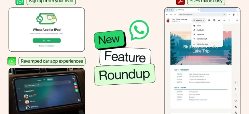 Обновление WhatsApp: создание аккаунта на iPad и улучшения