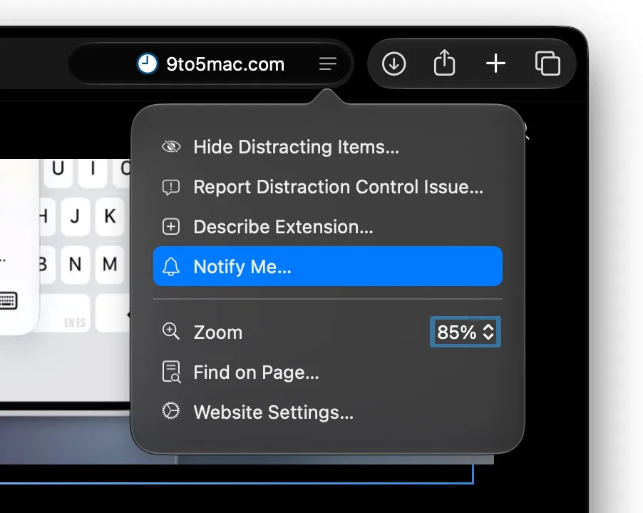 Как использовать функцию ‘Notify Me’ в Safari на macOS 2