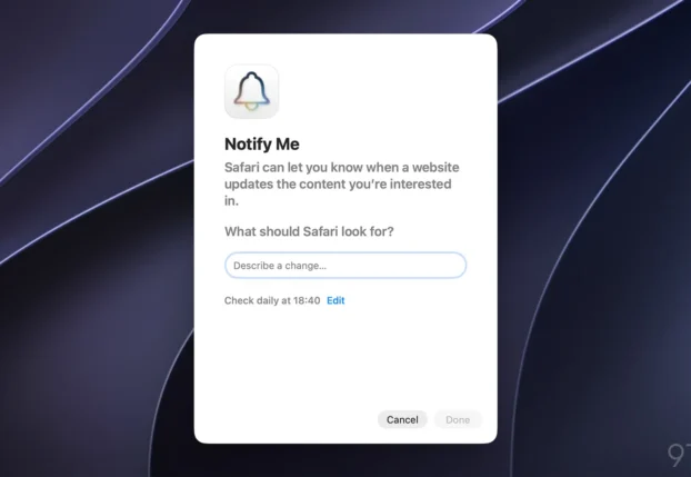 Как использовать функцию ‘Notify Me’ в Safari на macOS