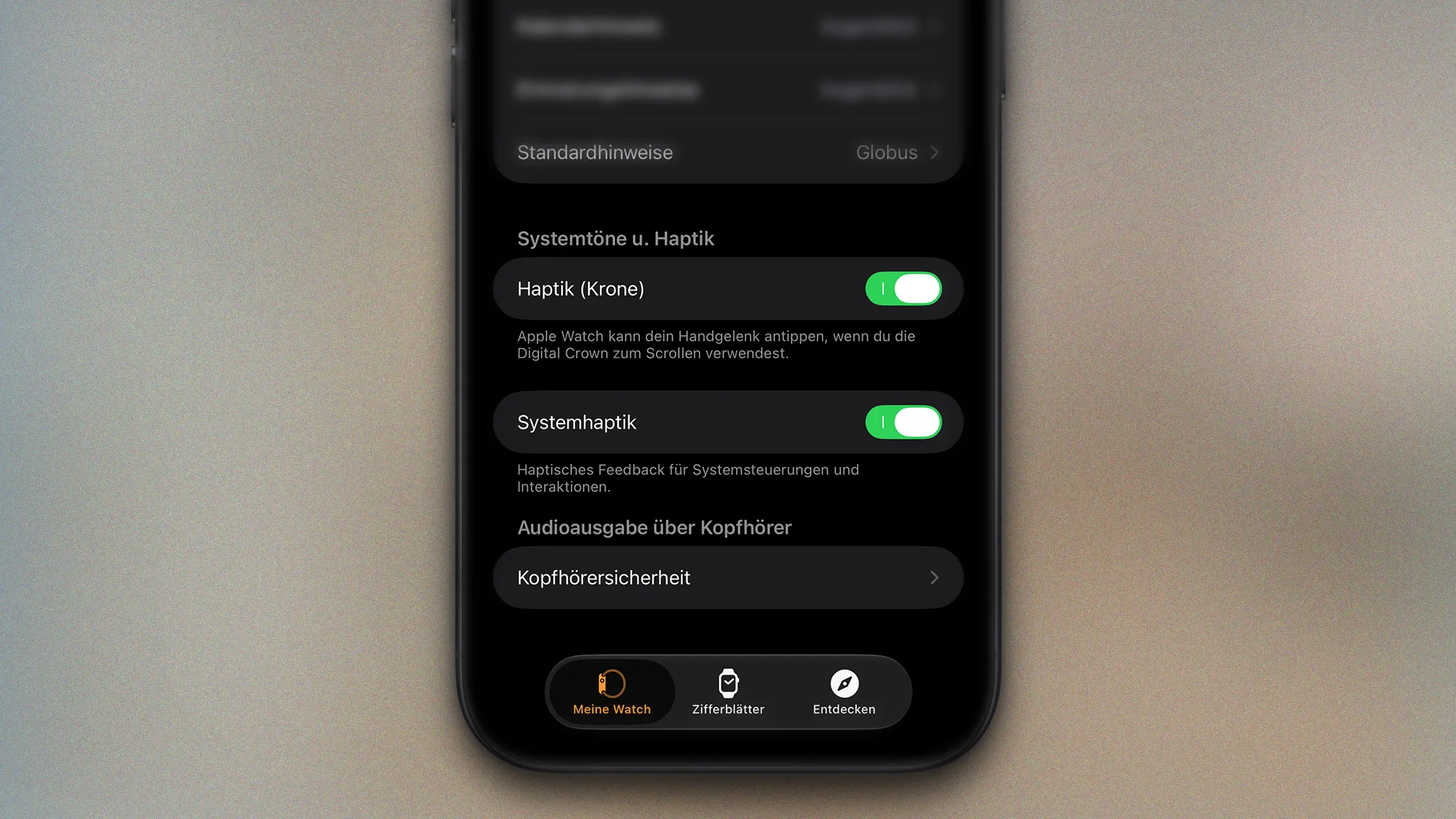 Как настроить силу вибрации на Apple Watch 4