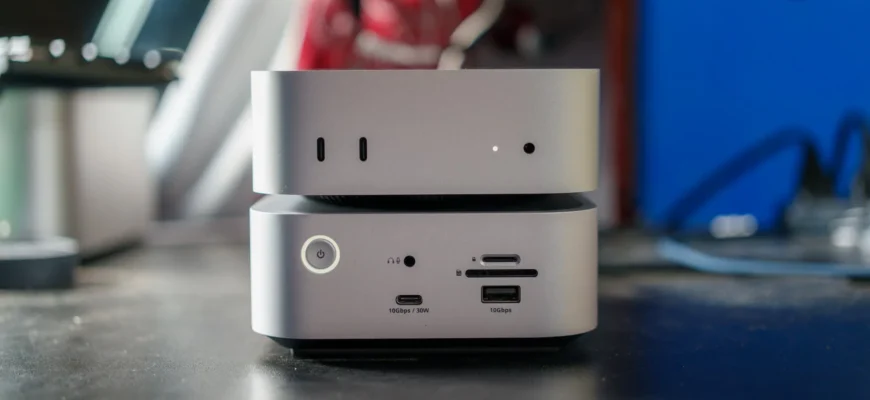 Обзор Satechi Thunderbolt 5 CubeDock для Mac mini
